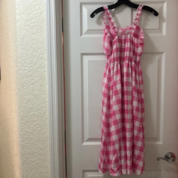 Barbie Pink and White Gingham Dress - Picture 3 of 3